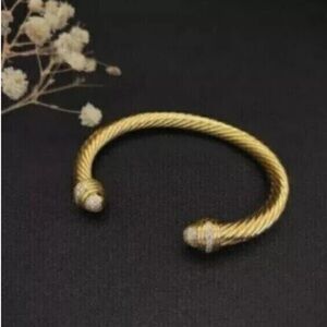 David Yurman Gold Cable Bracelet 7mm